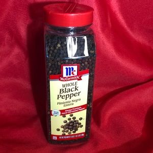 NIP McCormick whole black pepper corns Factory sealed best by August 24 26